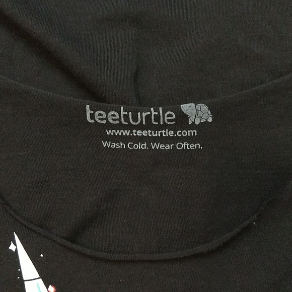 Teeturle I Hate You rainbow unicorn kitty cat tee - Picture 5 of 5